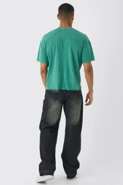 Oversized Boxy Paint Splatter Washed T-Shirt | UK^boohooMAN Best
