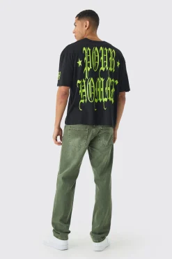 Oversized Boxy Pour Homme Gothic T-Shirt | UK^boohooMAN Sale