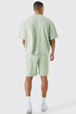 boohooMAN Oversized Boxy Premium Super Heavyweight T-shirt & Shorts | UK| Sets & Co-Ords|Tracksuits