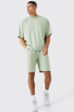 boohooMAN Oversized Boxy Premium Super Heavyweight T-shirt & Shorts | UK| Sets & Co-Ords|Tracksuits