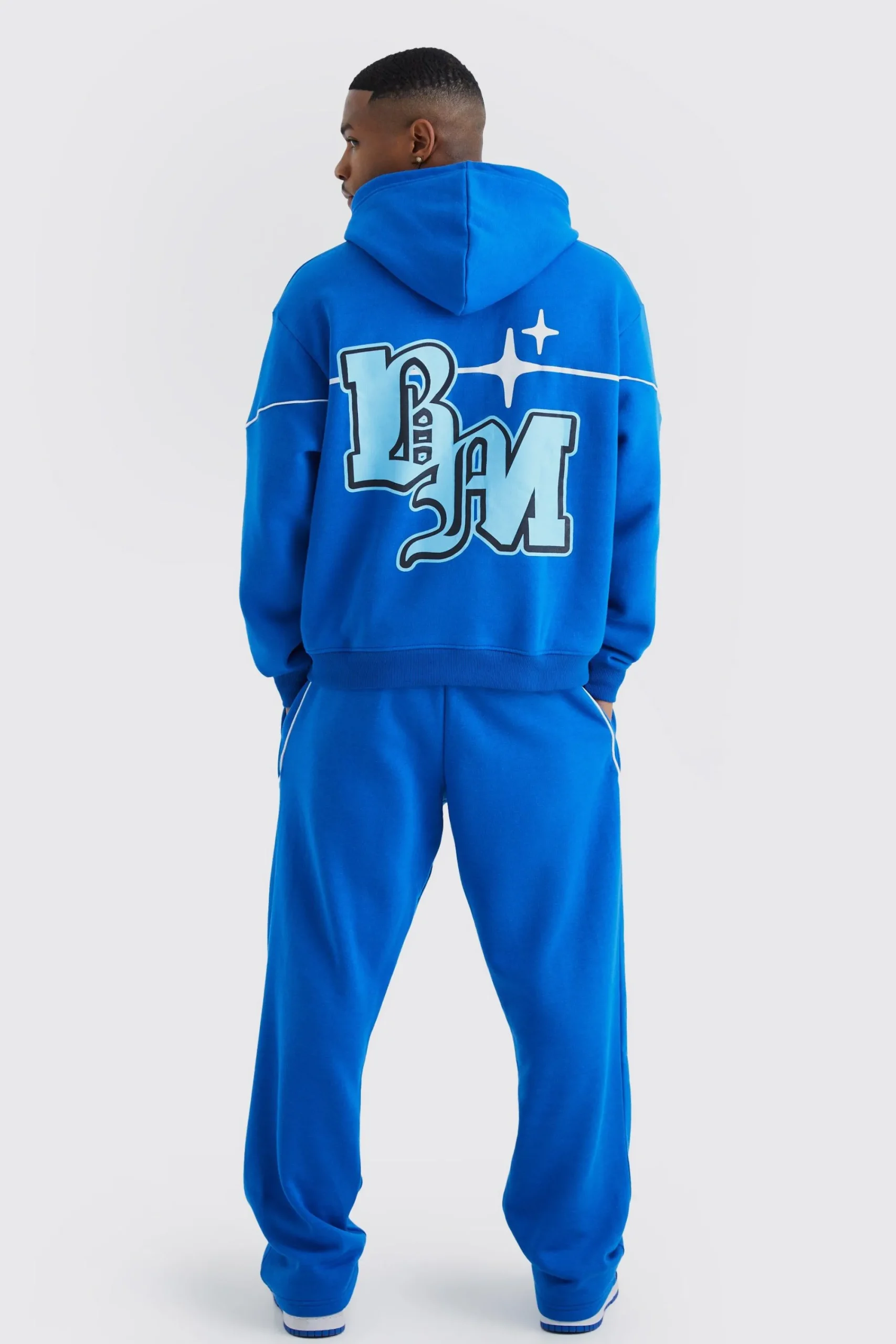 boohooMAN Oversized Boxy Print Tracksuit | UK| Tracksuits