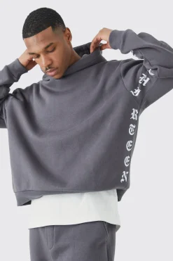 boohooMAN Oversized Boxy Printed Flared Tracksuit | UK| Tracksuits