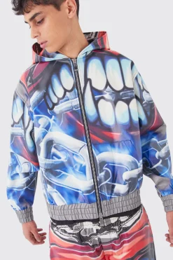 boohooMAN Oversized Boxy Printed Pu Set | UK| Sets & Co-Ords