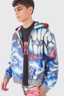 boohooMAN Oversized Boxy Printed Pu Set | UK| Sets & Co-Ords