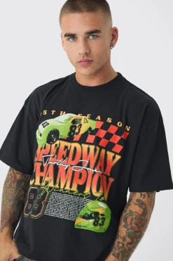 Oversized Boxy Racing Car T-shirt | UK^boohooMAN