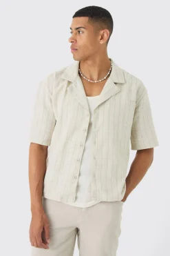 boohooMAN Oversized Boxy Revere Linen Shirt | UK| Shirts