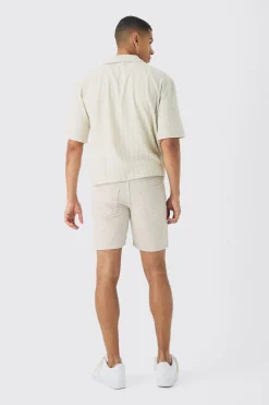 boohooMAN Oversized Boxy Revere Linen Shirt | UK| Shirts