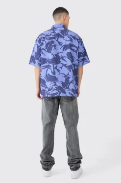 boohooMAN Oversized Boxy Ripstop Camo Shirt | UK| Shirts