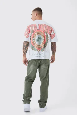 Oversized Boxy Santa Monica Over The Seams T-Shirt | UK^boohooMAN Discount