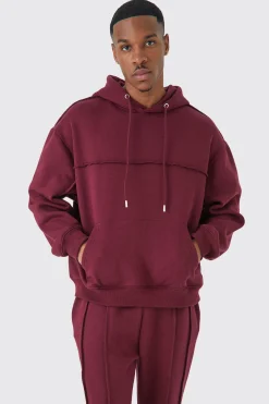 boohooMAN Oversized Boxy Seam Detail Hooded Tracksuit | UK| Tracksuits