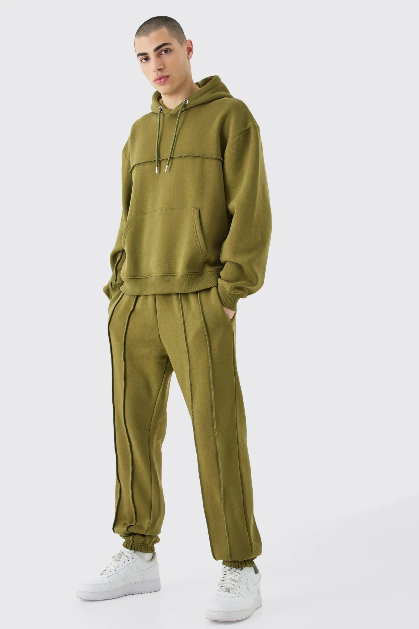 boohooMAN Oversized Boxy Seam Detail Tracksuit | UK| Tracksuits