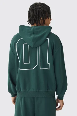 boohooMAN Oversized Boxy Seam Detail Varsity Print Tracksuit | UK| Tracksuits