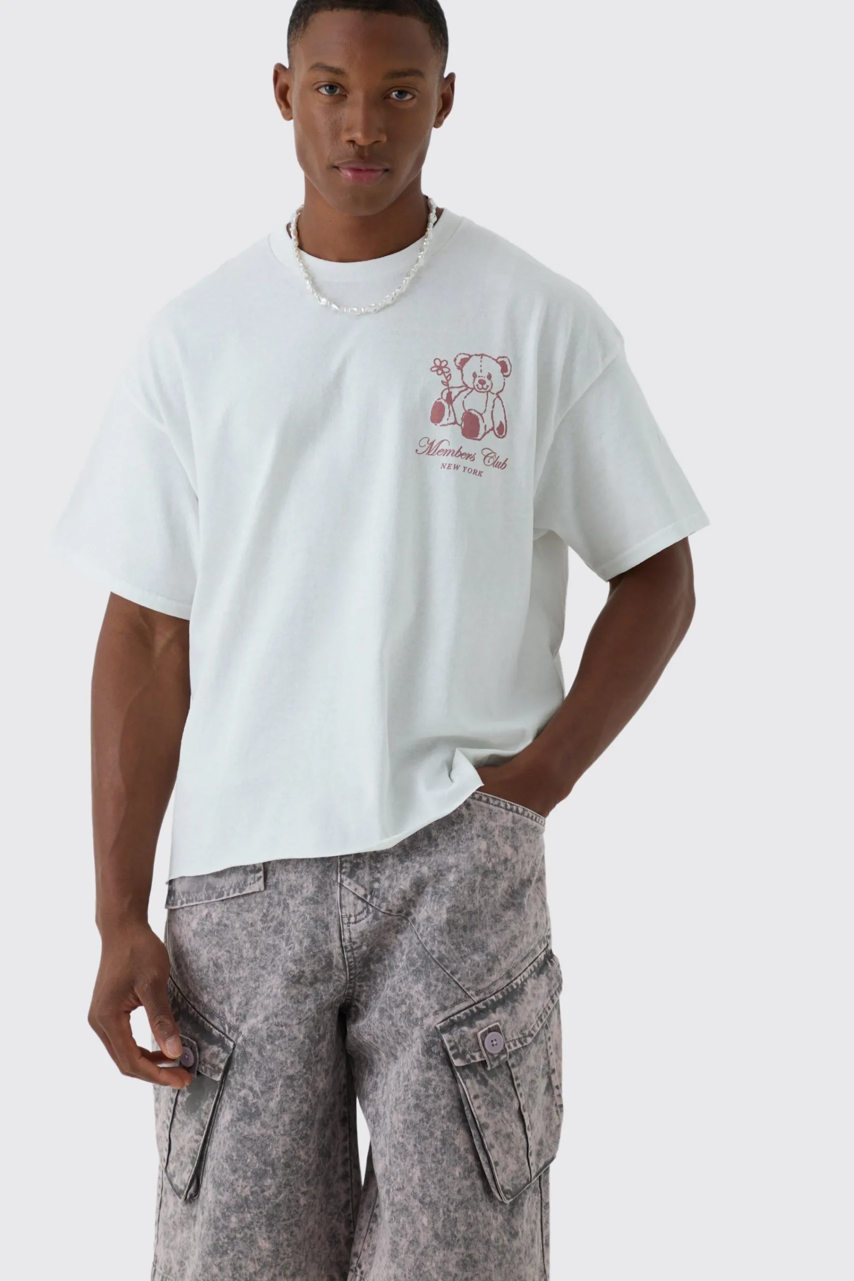 Oversized Boxy Self Care Club Slogan T-Shirt | UK^boohooMAN New