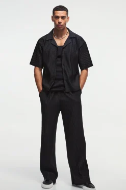 boohooMAN Oversized Boxy Shirt & Straight Pleated Trouser Set | UK| Trousers|Sets & Co-Ords