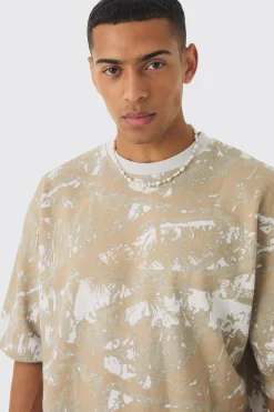 boohooMAN Oversized Boxy Short Sleeve Forest Printed Sweatshirt | UK| Hoodies & Sweatshirts
