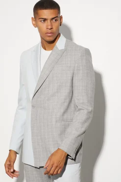 boohooMAN Oversized Boxy Spliced Suit Jacket | UK| Suits & Tailoring