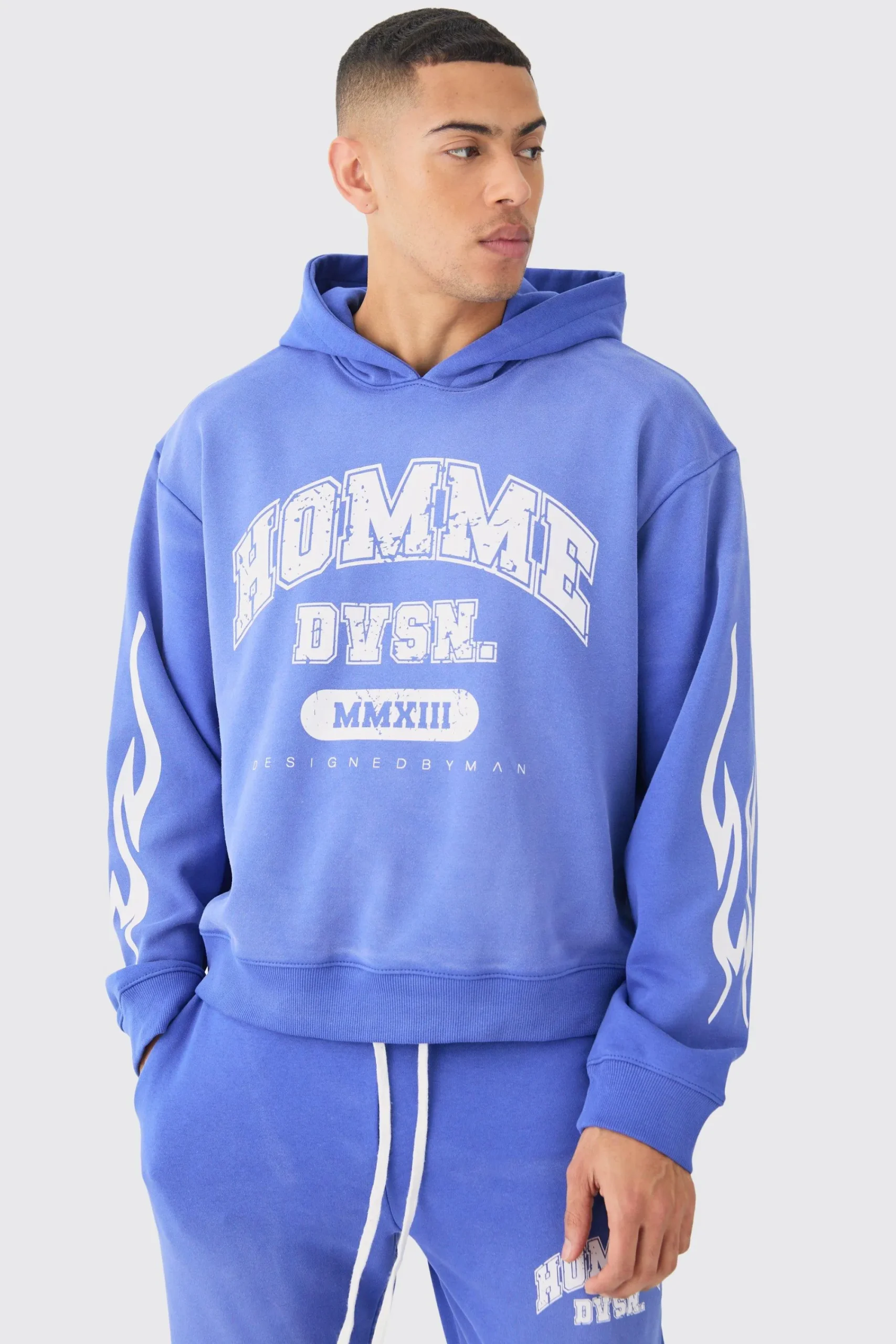 boohooMAN Oversized Boxy Spray Wash Homme Hoodie | UK| Hoodies & Sweatshirts