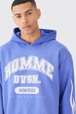 boohooMAN Oversized Boxy Spray Wash Homme Hoodie | UK| Hoodies & Sweatshirts