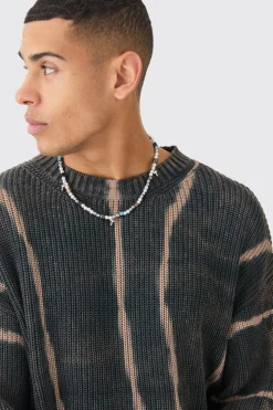 boohooMAN Oversized Boxy Stone Wash Jumper In | UK| Knitwear