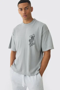 Oversized Boxy Tiger Print T-shirt | UK^boohooMAN