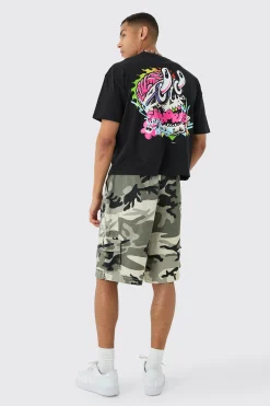 Oversized Boxy Trippy Skull Graphic T-shirt | UK^boohooMAN Best