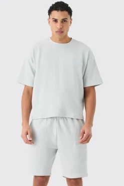boohooMAN Oversized Boxy T-shirt And Short Set | UK| Sets & Co-Ords|Tracksuits
