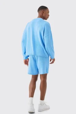 boohooMAN Oversized Boxy Varsity Knit Jumper | UK| Tracksuits