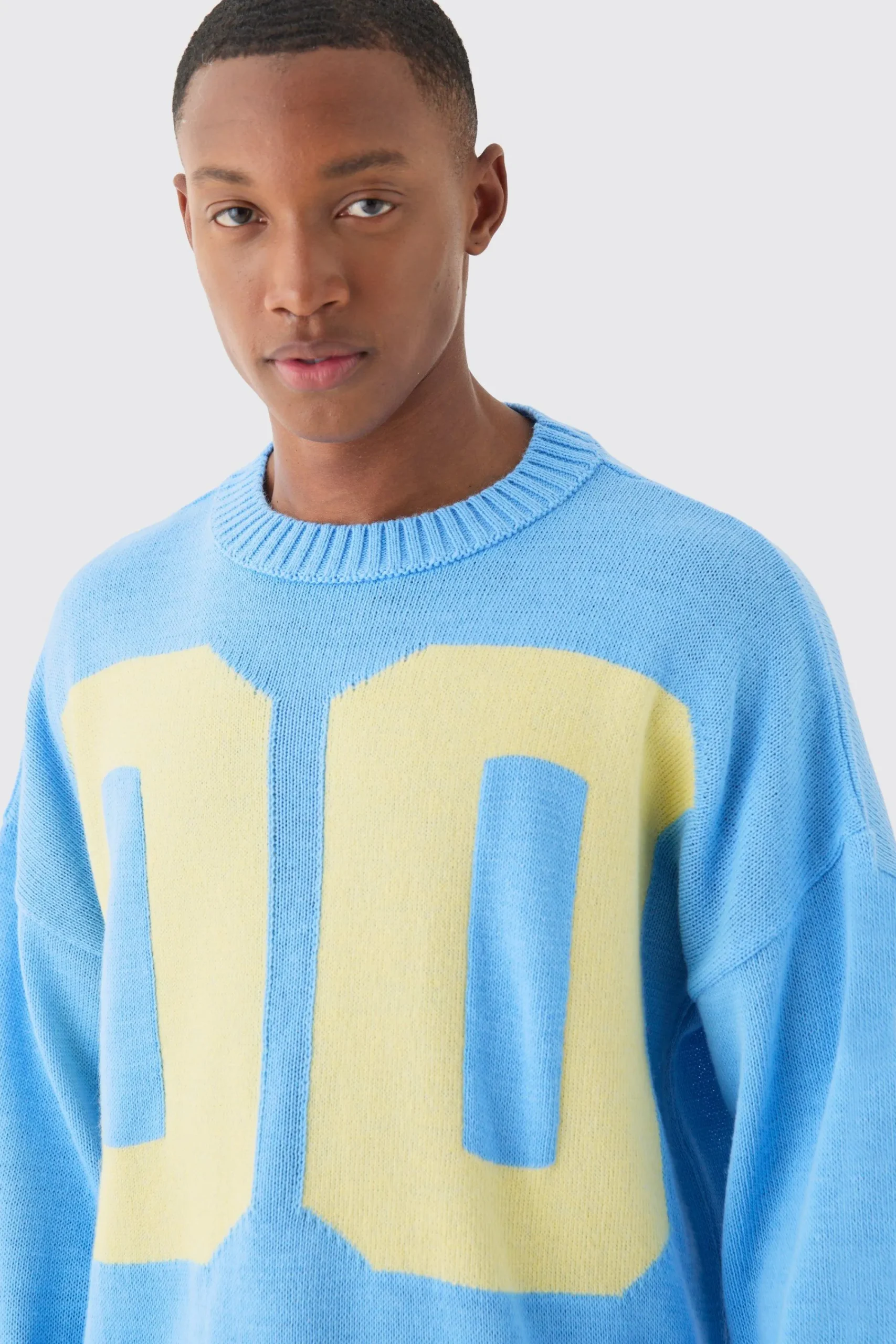 boohooMAN Oversized Boxy Varsity Knit Jumper | UK| Tracksuits