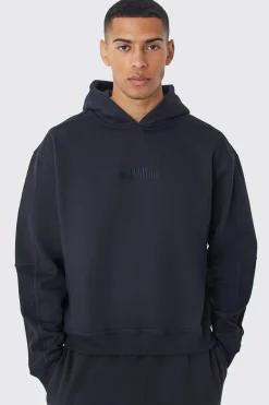 boohooMAN Oversized Boxy Waffle Panel Hoodie | UK| Hoodies & Sweatshirts
