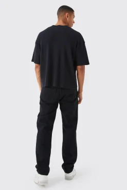 Oversized Boxy Waffle T-shirt | UK^boohooMAN Sale