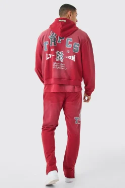 boohooMAN Oversized Boxy Wash Dark Tropics Hoodie | UK| Hoodies & Sweatshirts