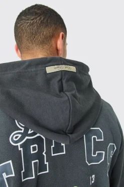 boohooMAN Oversized Boxy Wash Dark Tropics Hoodie | UK| Hoodies & Sweatshirts