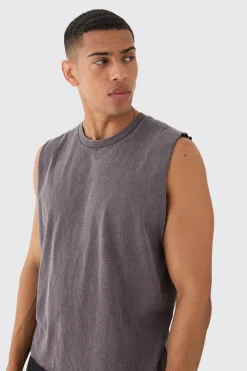 Oversized Boxy Wash Tank | UK^boohooMAN New