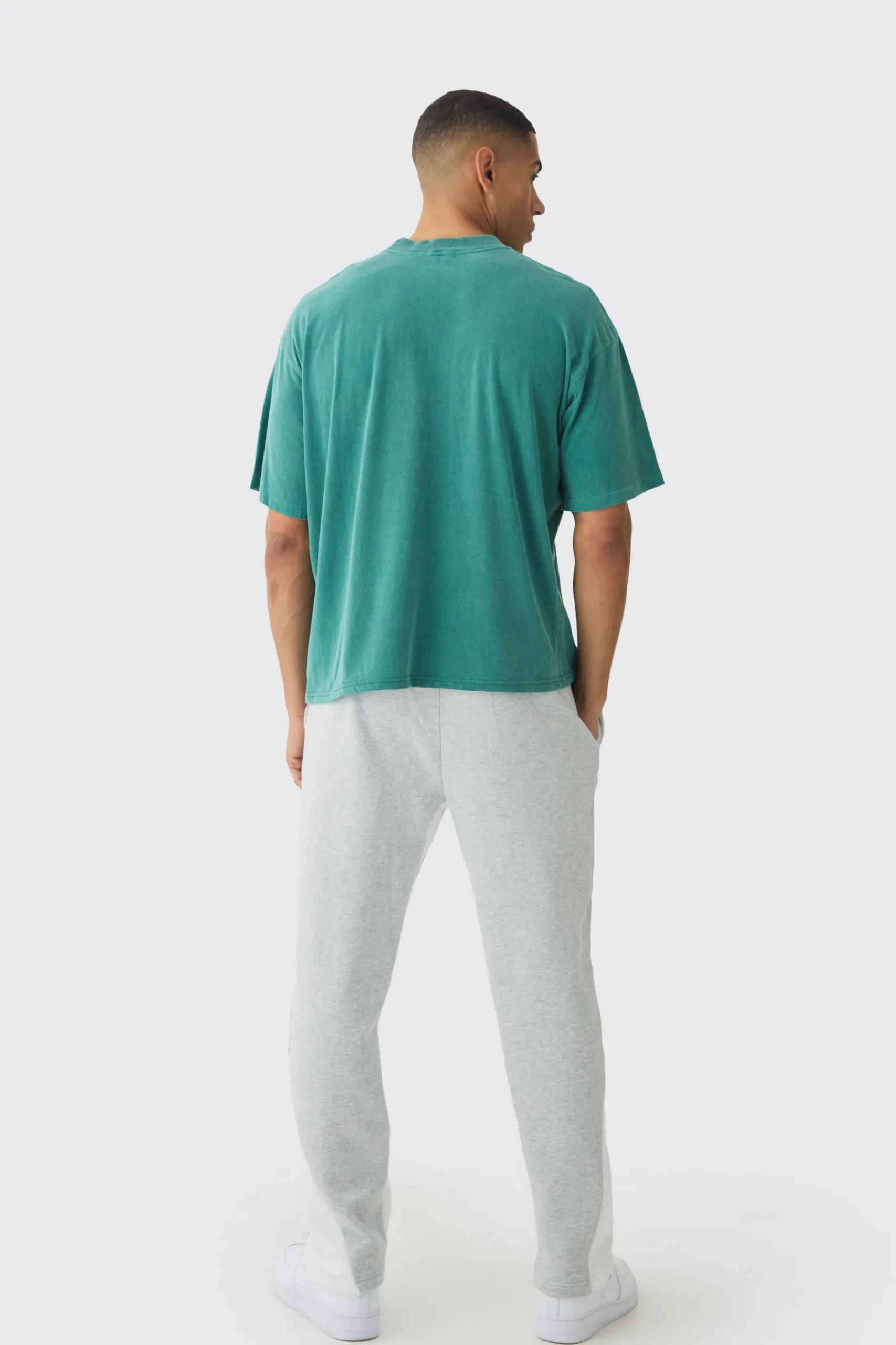 Oversized Boxy Washed Monaco Racing Printed T-Shirt | UK^boohooMAN New