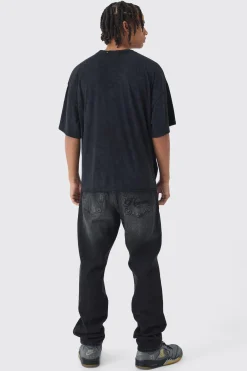 Oversized Boxy Washed Spider Graphic T-Shirt | UK^boohooMAN