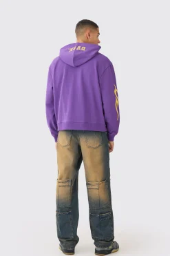 boohooMAN Oversized Boxy Worldwide Varsity Hoodie | UK| Hoodies & Sweatshirts