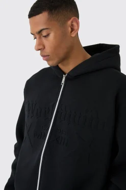 boohooMAN Oversized Boxy Worldwide Embossed Tracksuit | UK| Tracksuits