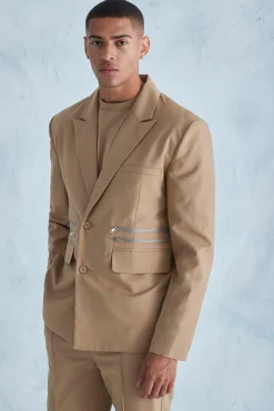 boohooMAN Oversized Boxy Zip Suit Jacket | UK| Suits & Tailoring