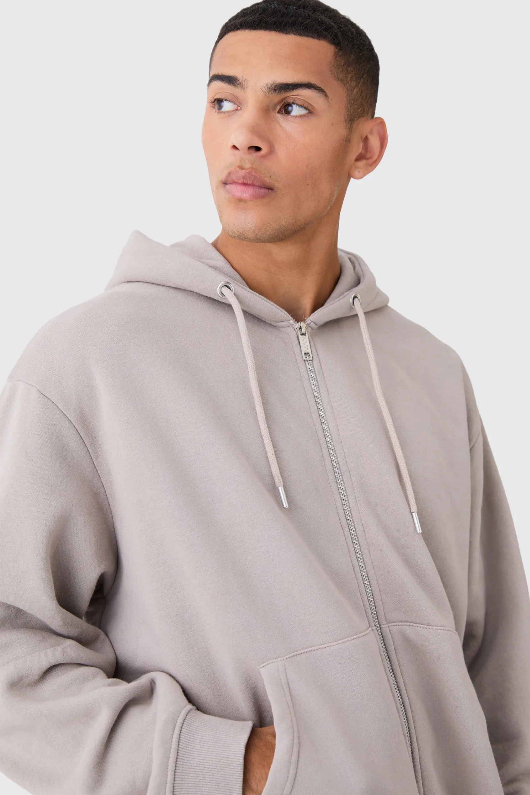 boohooMAN Oversized Boxy Zip Through Washed Hoodie | UK| Hoodies & Sweatshirts