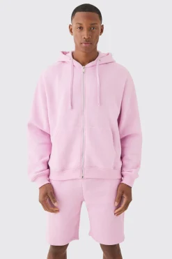 boohooMAN Oversized Boxy Zip Through Side Panel Short Tracksuit | UK| Tracksuits