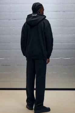 boohooMAN Oversized Boxy Zip Through Pocket Detail Hooded Tracksuit | UK| Tracksuits