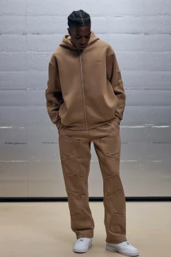 boohooMAN Oversized Boxy Zip Through Pocket Detail Hooded Tracksuit | UK| Tracksuits