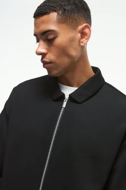 boohooMAN Oversized Boxy Zip Through Scuba Shirt | UK| Shirts|Sets & Co-Ords