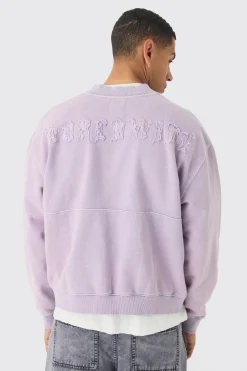 boohooMAN Oversized Boxy Zip Through Distressed Applique Bomber | UK| Coats & Jackets|Hoodies & Sweatshirts