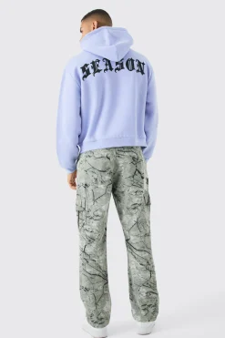 boohooMAN Oversized Boxy Zip Thru Gothic Season Hoodie | UK| Hoodies & Sweatshirts