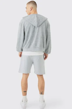 boohooMAN Oversized Boxy Zip Towelling Hoodie | UK| Hoodies & Sweatshirts