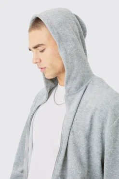 boohooMAN Oversized Boxy Zip Towelling Hoodie | UK| Hoodies & Sweatshirts