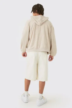 boohooMAN Oversized Boxy Zip Towelling Edition Hoodie | UK| Hoodies & Sweatshirts