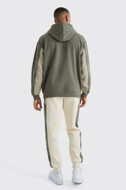 boohooMAN Oversized Branded Colour Block Hoodie | UK| Hoodies & Sweatshirts