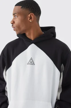 boohooMAN Oversized Branded Colour Block Hoodie | UK| Hoodies & Sweatshirts